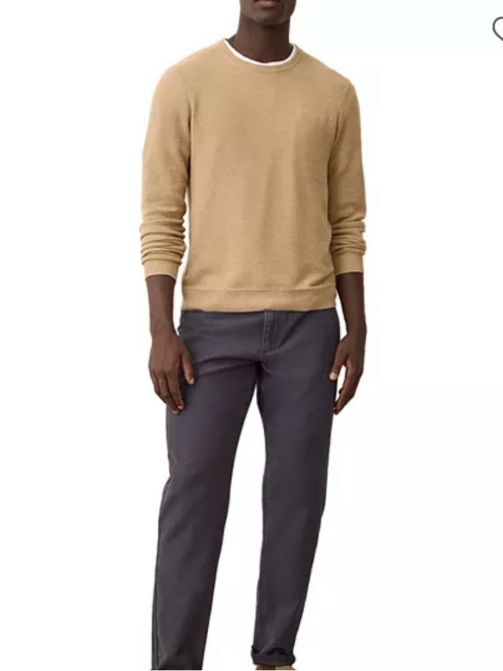 Marine Layer sweater tee in sable medium